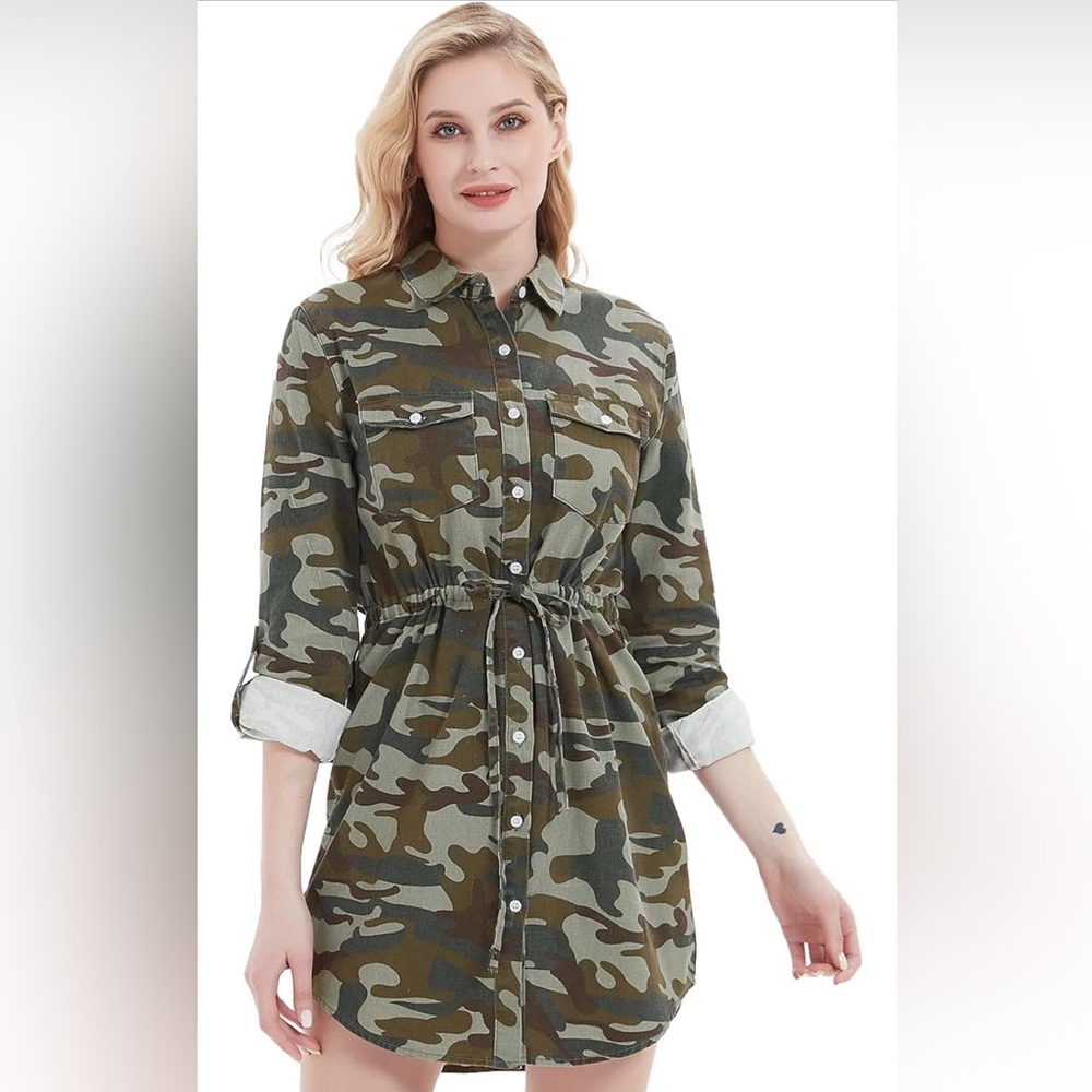 Anna-Kaci Women's Camo Jean long sleeve